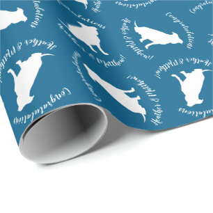 Papel De Regalo Bulldog Pit Baby Shower Blue Boy Pitbull