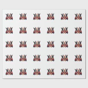 Papel De Regalo Bulldogs Franceses de Navidad Frenchie de Navidad