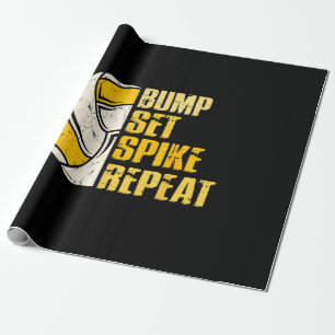 Papel De Regalo Bump Set Spike Repetir Voleibol Divertido