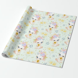 PAPEL DE REGALO BUNNES PASTEL WATERCOLOR CUTE EASTER