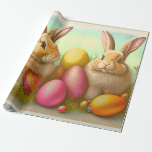 Papel De Regalo Bunnies de Pascua en la colección de hierbas