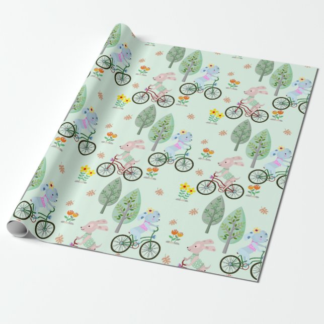 Papel De Regalo Bunnies en el parque (Desenrollado)
