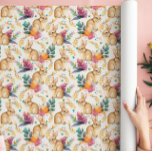 Papel De Regalo Bunnies florales primaverales Galore<br><div class="desc">Tan conejitos sentados al lado de flores de color rosa,  amarillo,  verde y dorado sobre un fondo blanco cremoso. Agradable para la familia y los niños,  perfecto para regalos de Pascua,  cumpleaños,  fiestas de jardín,  graduaciones o duchas de novias. Hay un juego de vajilla para fiestas especializados.</div>