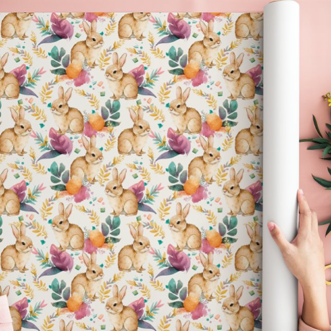 Papel De Regalo Bunnies florales primaverales Galore (Subido por el creador)