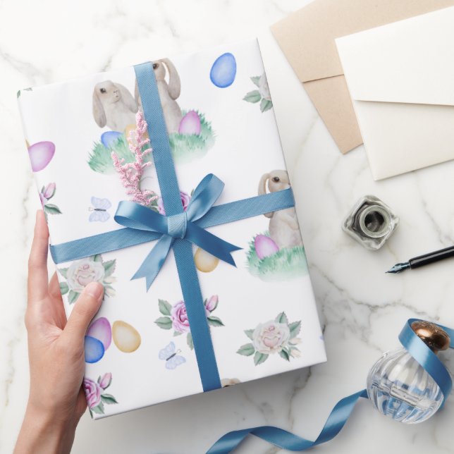 Papel De Regalo Bunnies Y Huevos De Pascua (Regalar)