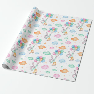 Papel De Regalo Bunnios acuarelas