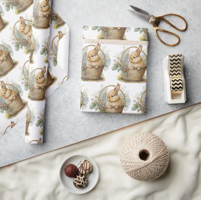 Papel De Regalo Bunny acuarela (Artesanía)