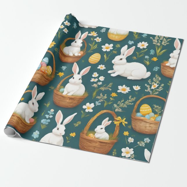 Papel De Regalo Bunny Easter Modern Collection (Desenrollado)