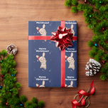 Papel De Regalo Bunny Merry Christmas Winter Animals Conejos Wrapp<br><div class="desc">El conejo para Navidades con luces de hadas. Animales divertidos con regalos y nieve para las vacaciones. También es gracioso para los Navidades en julio. Hasen son animales dulces y perfectos para los Navidades.</div>