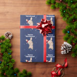 Papel De Regalo Bunny Merry Christmas Winter Animals Conejos Wrapp<br><div class="desc">El conejo para Navidades con luces de hadas. Animales divertidos con regalos y nieve para las vacaciones. También es gracioso para los Navidades en julio. Hasen son animales dulces y perfectos para los Navidades.</div>
