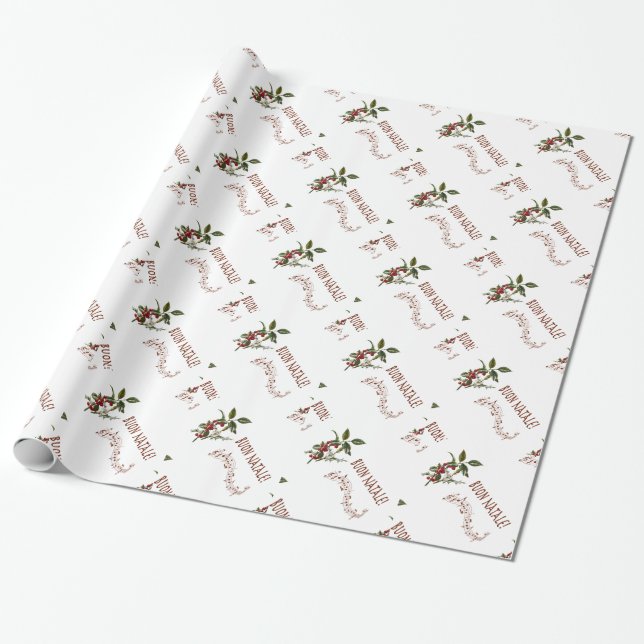 Papel De Regalo Buon Natale (Desenrollado)