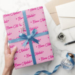 Papel De Regalo Buon Natale Merry Christmas Pink<br><div class="desc">Buon Natale Merry Papel de envolvimiento rosado de Navidad.</div>