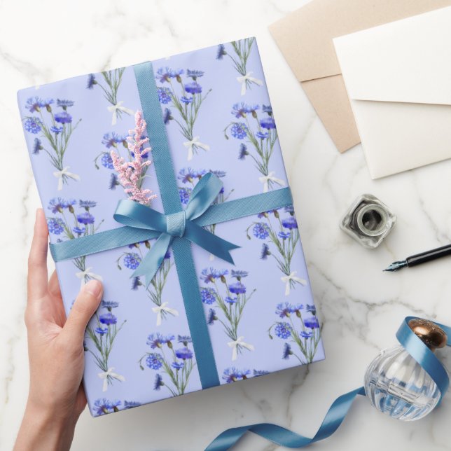 Papel De Regalo Buques de Cornflower Azul (Regalar)