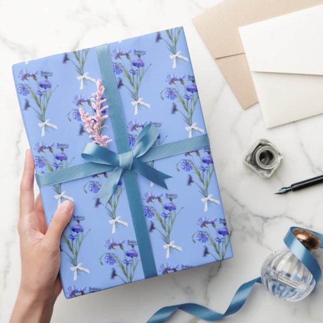 Papel De Regalo Buques de Cornflower Azul (Regalar)