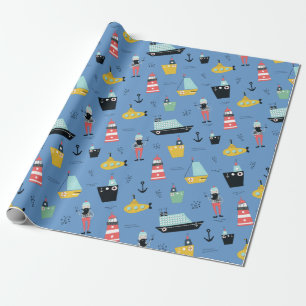 Papel De Regalo Buques náuticos