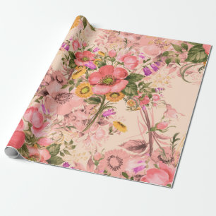 Papel De Regalo Buquets de estilo rococó sin foco. Hermosa bouque