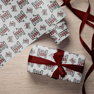 Papel De Regalo Burbuja del discurso del año de clase marrón