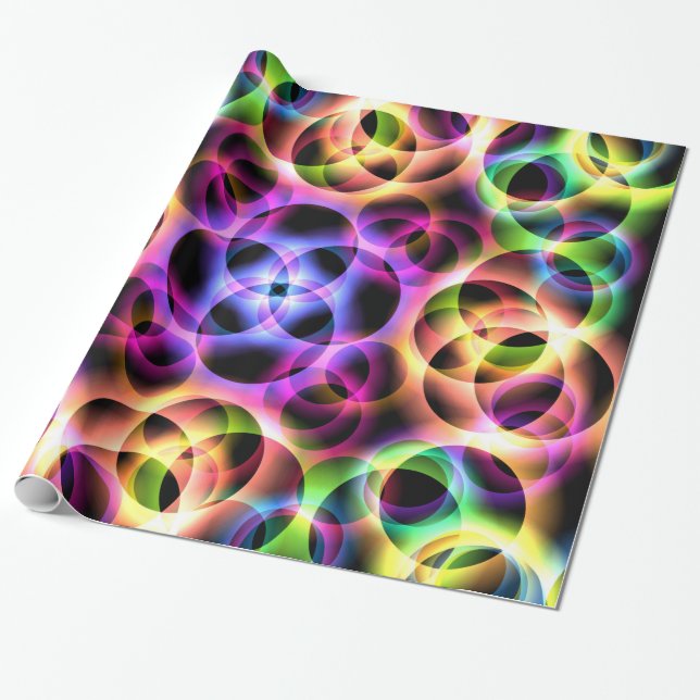 Papel De Regalo Burbujas arcoiris dos (Desenrollado)