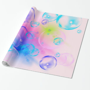 Papel De Regalo BURBUJAS - Colorida imagen abstracta de arte fract