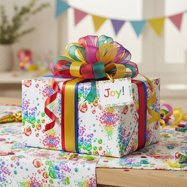Papel De Regalo burbujas de colores (Subido por el creador)