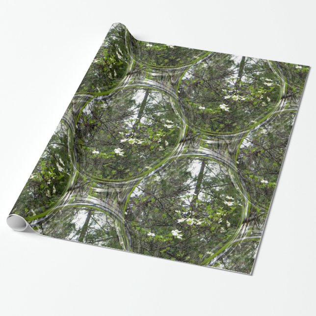 Papel De Regalo Burbujas de dogwood...... (Desenrollado)