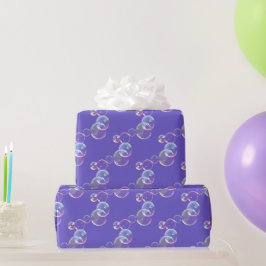 Papel De Regalo Burbujas De Jabón En Púrpura