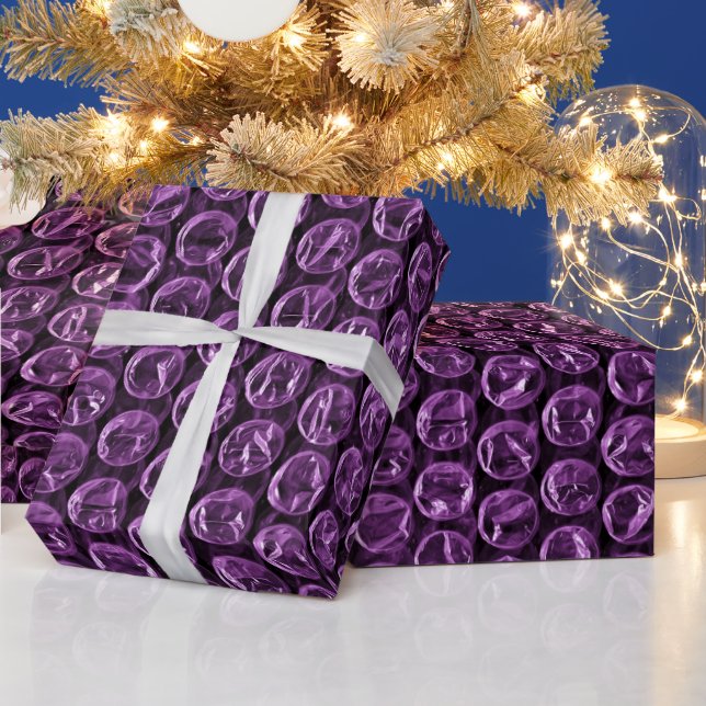 Papel De Regalo Burbujas Moradas (Vacaciones)