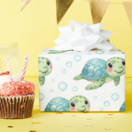 Papel De Regalo Burbujas y Aletas Cumpleaños Infantiles