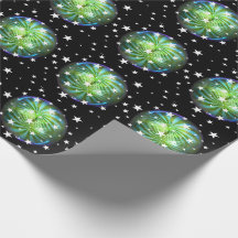 Burbujas y estrellas brillantes del navidad