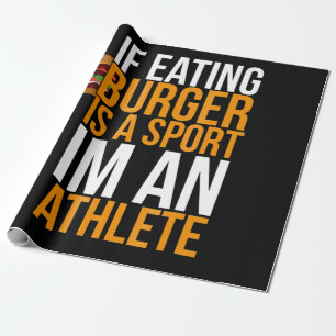 Papel De Regalo Burger Hamburger BBQ Humor Gracioso Pun Gift Idea