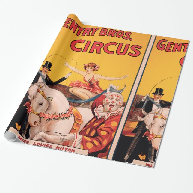 Papel De Regalo Burguesía alta Bros. Circo (Desenrollado)