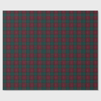 Papel De Regalo Burgundy and Hunter Green Tartan Wrapping Paper