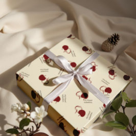 Papel De Regalo Burgundy Cherries & Sweet Script – Valentine