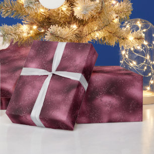 Papel De Regalo Burgundy Cherry Purpurina Glitz