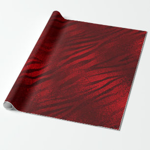 Papel De Regalo Burgundy Rojo Navidad Tigre Rayas Grunge
