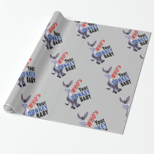 Papel De Regalo Burro divertido, que es su bebé del burro