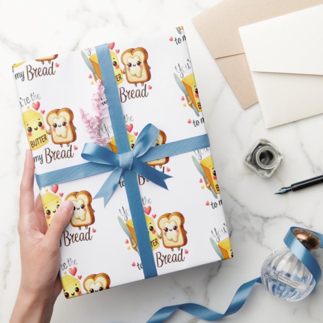 Papel De Regalo Butter To My Bread Love Gift Wrapping Paper (Regalar)