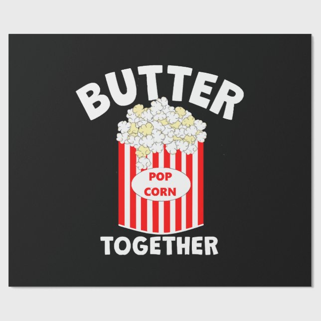 Papel De Regalo BUTTER Together Movie Popcorn (Superficie plana)