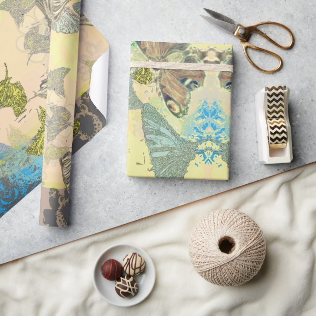 Papel De Regalo Butterfly Wrapping Paper (Artesanía)