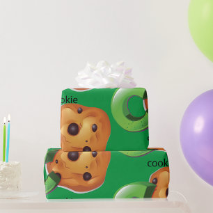 Papel De Regalo C es para Cookie Alphabet Letter Chocolate Chip