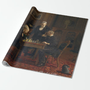 Papel De Regalo Caballeros jugando al ajedrez (Thomas Eakins)