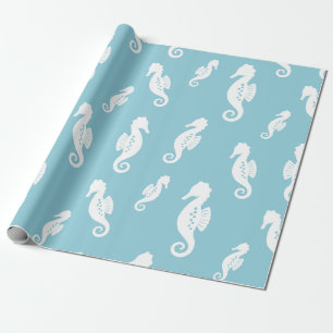 Papel De Regalo Caballito de mar minimalista Patrón continuo del o