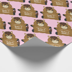 Papel De Regalo Caballo Baby Shower Pink