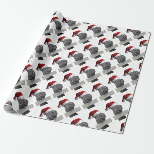 Papel De Regalo Caballo con sombrero de Santa