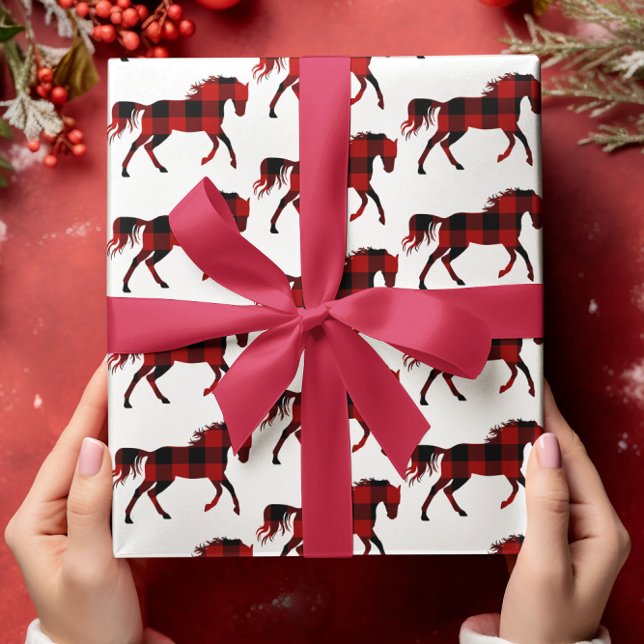 Papel De Regalo Caballo de Cuadro de Búfalo Rústico País Occidenta (Subido por el creador)