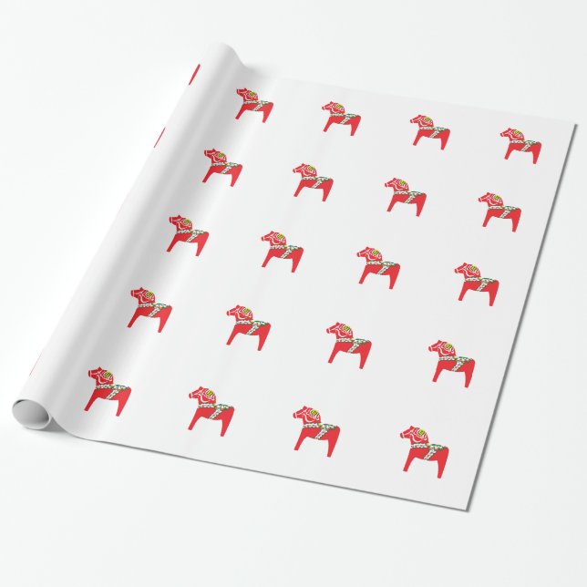 Papel De Regalo Caballo de Dalahäst el | Dala (Desenrollado)