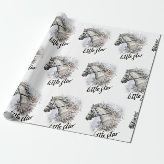 Papel De Regalo Caballo de dibujo manual con plantas