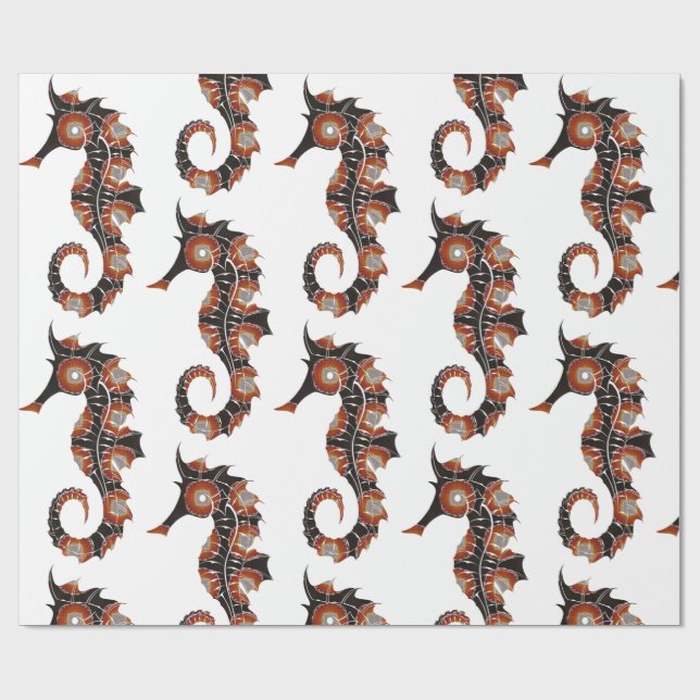Papel De Regalo Caballo de mar (Superficie plana)