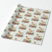 Caballo de Navidad Vintage, Berries Rojos , Decora
