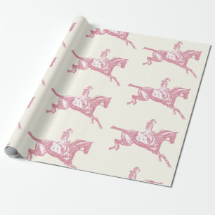 Papel De Regalo Caballo de oro de rosa crujiente